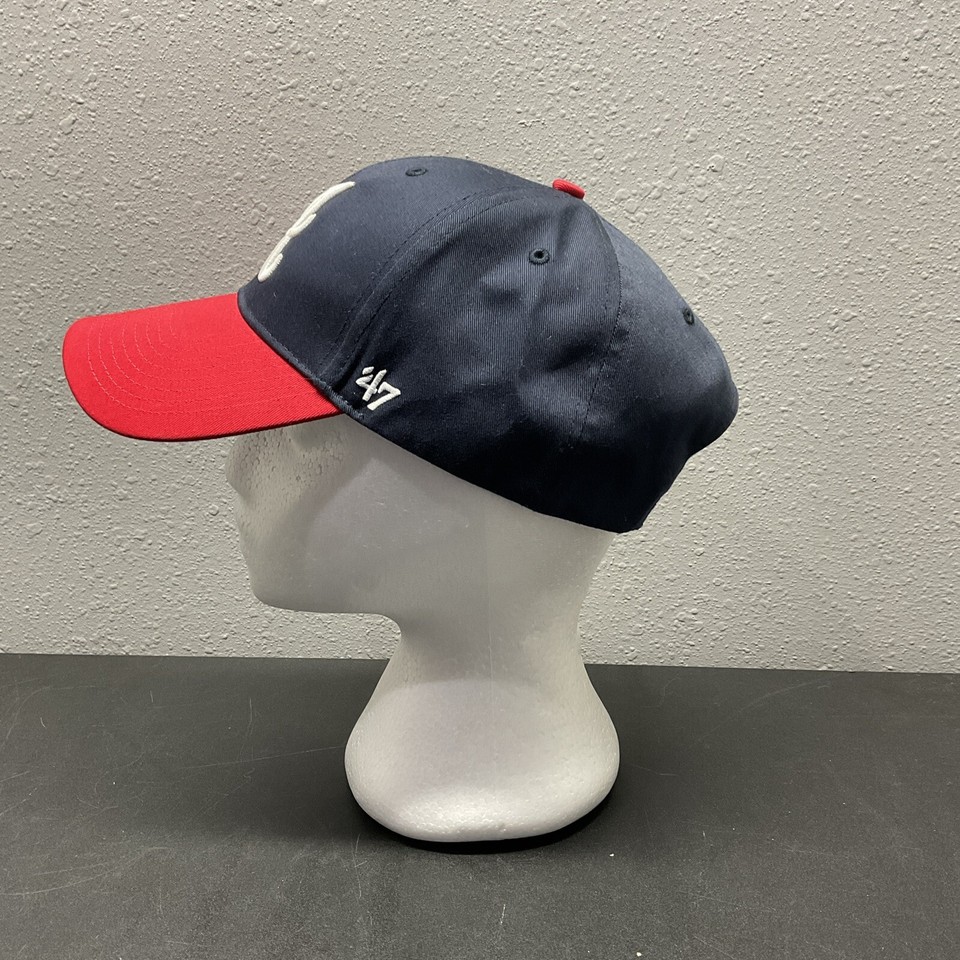 47 ' Brand Atlanta Braves Blue Red Logo Adjustable Strap Hat Cap eBay