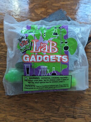 Vintage 1997 Wendy s Kid Meal Toy: LAB GADGETS Test Tube Pen with Holder NIB