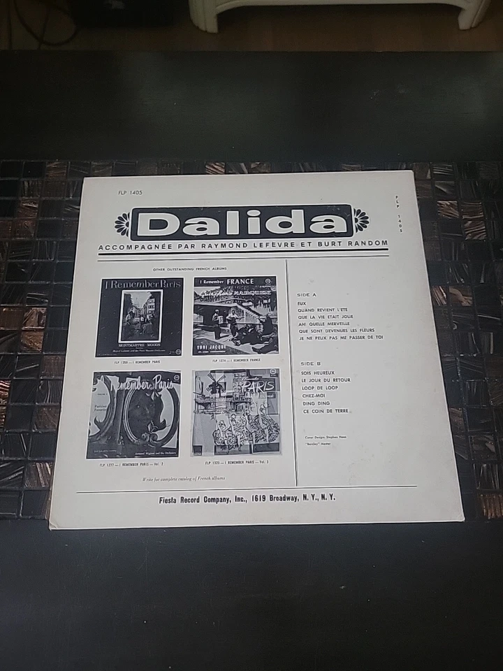 DALIDA Accompagnee Par RAYMOND LEFEVRE & BURT RANDOM FLP 14O5 French!  - Image 2 of 3