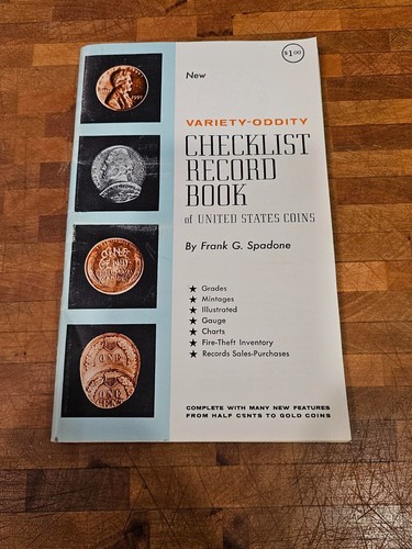 VARIETY-ODDITY Checklist Record Book of U.S. Coins - 1965  - Frank G. Spadone