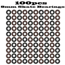 100 Skate Ball Bearing 608Z 8x22x7mm FIDGET Shielded Bearings Brown/Black