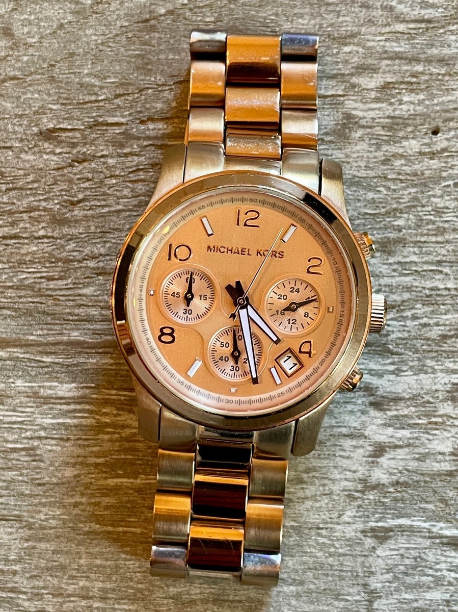 Michael Kors Rose Gold Watch w/ Metal Band Bracelet, MK5128 