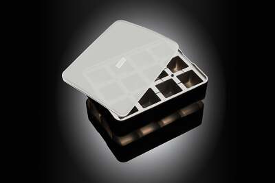 LURCH 'ICE FORMER Würfel 4x4cm schwarz transparent Eiswürfelform mit Deckel'