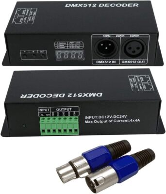 DMX 512 LED Decoder Controller for RGB Tape Strip Light Dimmer Driver