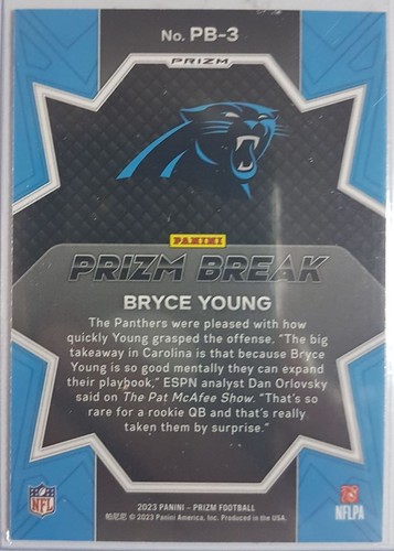 2023 Panini Absolute Blue Bryce Young Rookie Carolina Panthers #101 - Picture 2 of 2