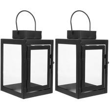  2 Pack Hanging Lantern Indoor Vintage Home Decor Ornamental Lanterns