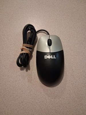 Dell 0CJ339 2-Button USB Optical Mouse Scroll Wheel Black/Silver