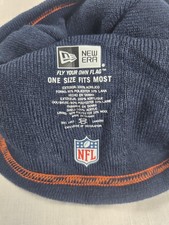 NFL Hat Cap Beanie Mens One Size Blue Orange NFL Football New Era Knit