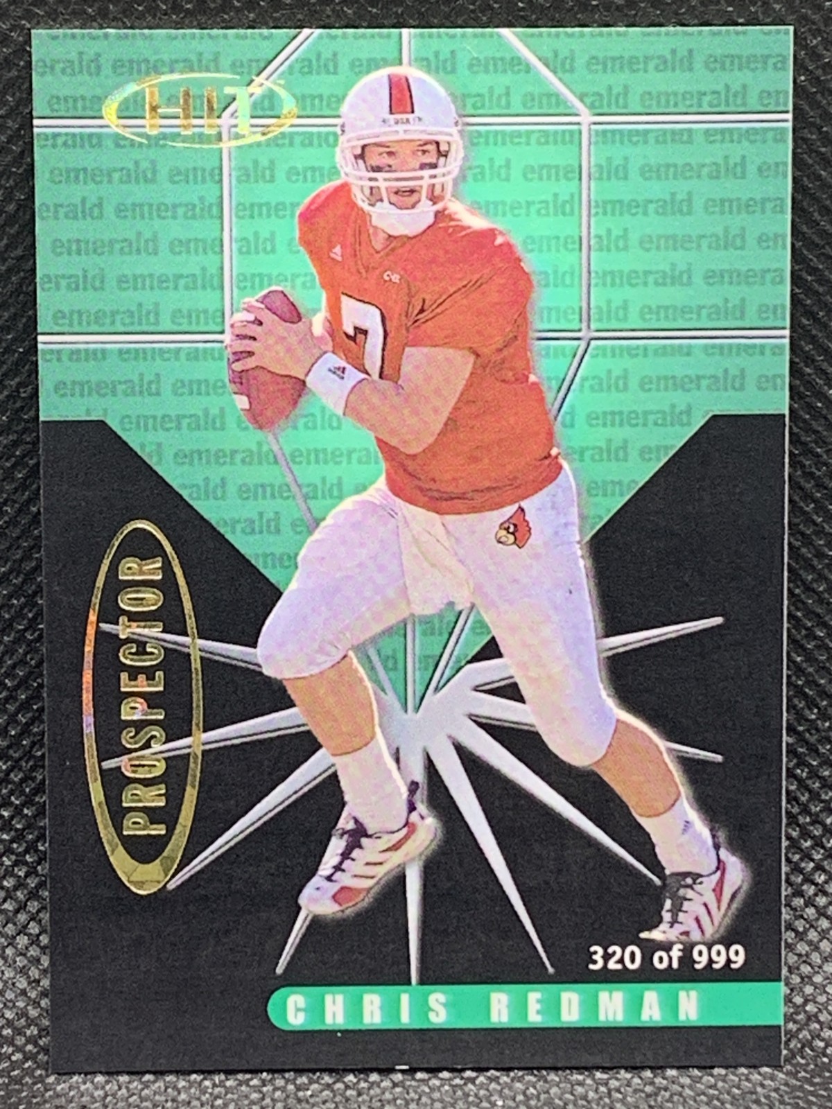 2000 SAGE Hit Prospectors Emerald /999 Chris Redman #P17 Rookie