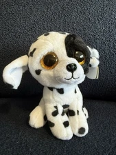 Ty Beanie Babies LUTHER the Dog 6” Beanbag Plush Stuffed Animal Toy *