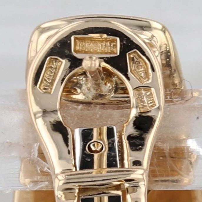 Bulgari Parentesi J-Hook Drop Earrings 18k Yellow Gold Omega Backs - Image 4 of 4