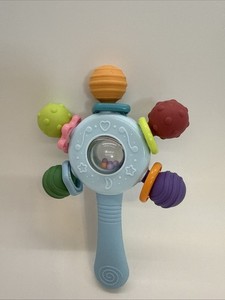 Nuby Textured Twist Ball Baby Teether Toy with Colorful Rattle