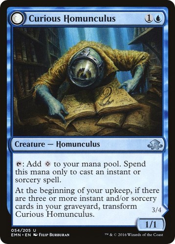 x1 Curious Homunculus x1 MTG Eldritch Moon Magic The Gathering