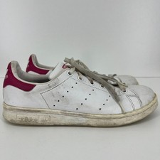 Adidas Stan Smith J Big Kid's Size 6 Shoes White Bold Pink - B32703