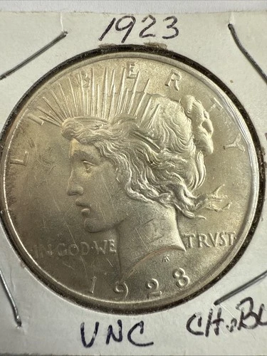 1923 SILVER PEACE DOLLAR IN CHOICE BU CONDITION!!