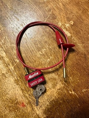 Marlin Safety Lock Red Cable Lock With 2 Keys Rifle Shotgun Storage Safety