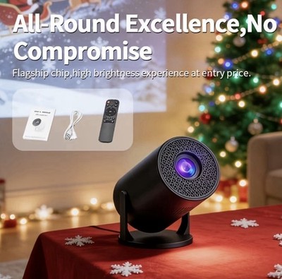 Ultra-Portable Mini Projector: Native 1920x1200 WUXGA ANSI 295 Lux Image Quality