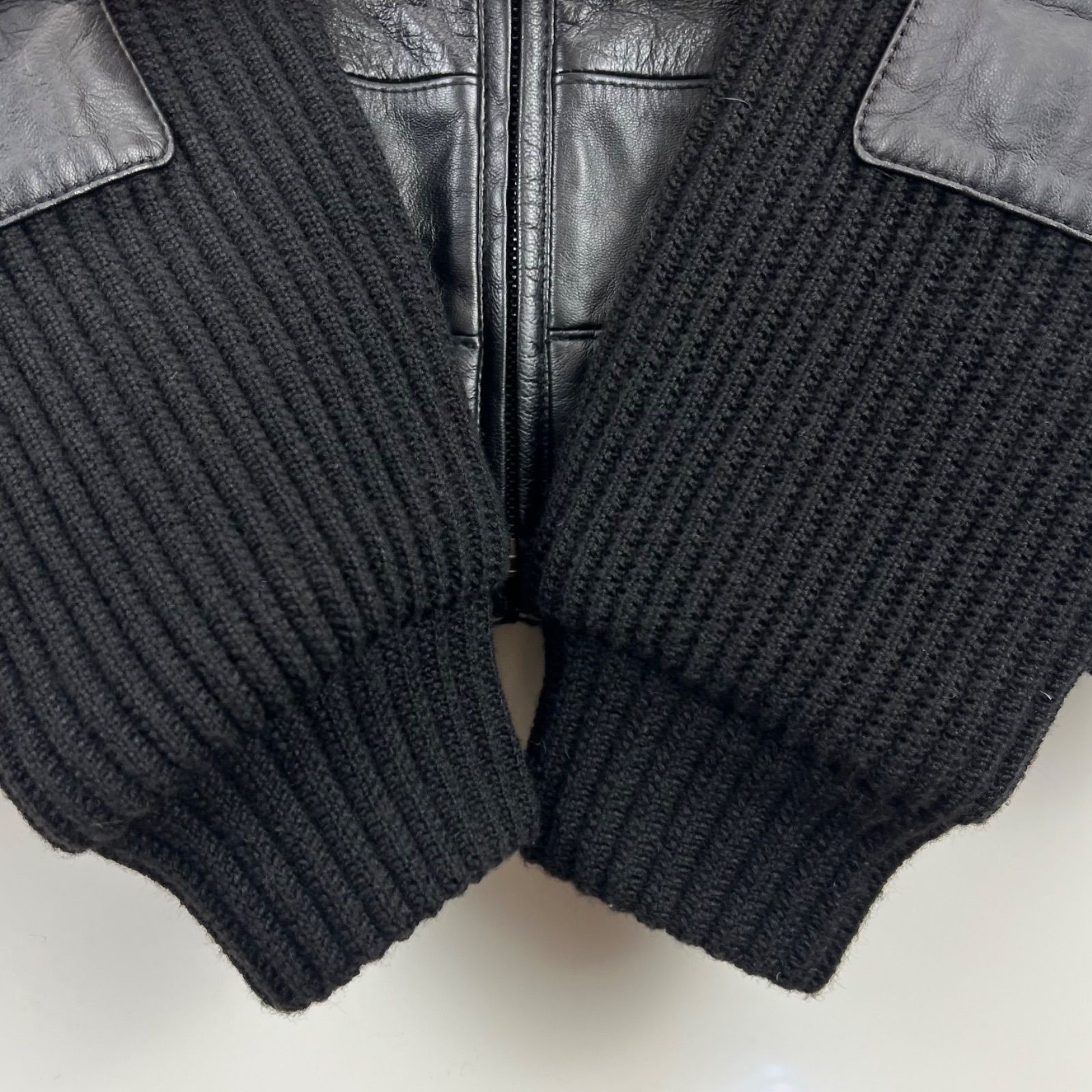 Balmain Paris Leather Patch Wool Jacket Black M 2… - image 10