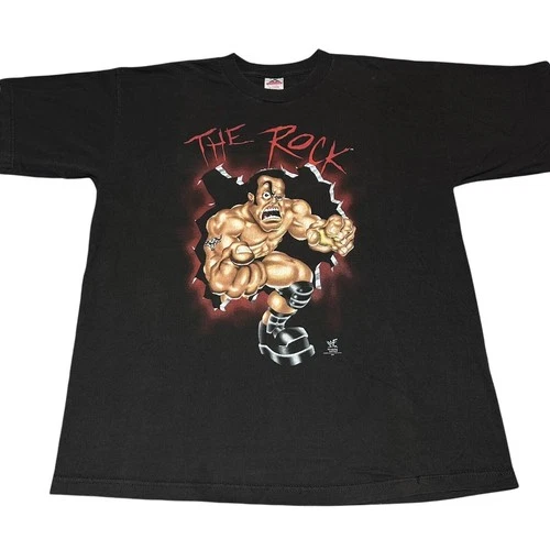 Vintage 1990s WWF Smell What The Rock Is Cooking Wrestling T 1990s vintage concert t-shirt, vintage, size XL, single stitch, B+ condition