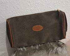 Mulberry Khaki Large Scotchgrain Vintage Wash Bag/Cosmetics Bag