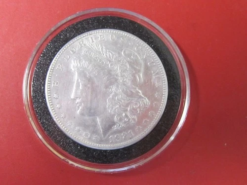 1921 Morgan Dollar - Good Looking, Lightly Circulated  Silver Coin  Incased