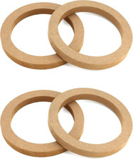 Wooden Speaker Spacer Rings, 4 Pcs 6.5" Car MDF Speaker Ring, MDF Tweeter Wood R