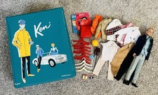 Vintage 1962 Ken Doll Case Teal with Blonde Hair Doll, Clothing,  Accessories