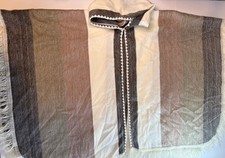 Lightweight BABY ALPACA Wool Hooded Poncho Pullover UNISEX Handmade in ECUADOR
