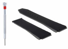 25MM/19MM RUBBER STRAP BAND FOR HUBLOT H BIG BANG FUSION  SCREWDRIVER TOOL BLAC