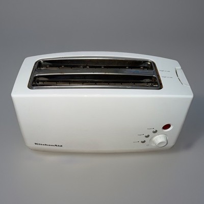 KitchenAid Long Slot Toaster 2 Slots Digital Toaster White Mod KTT570WH0 TESTED