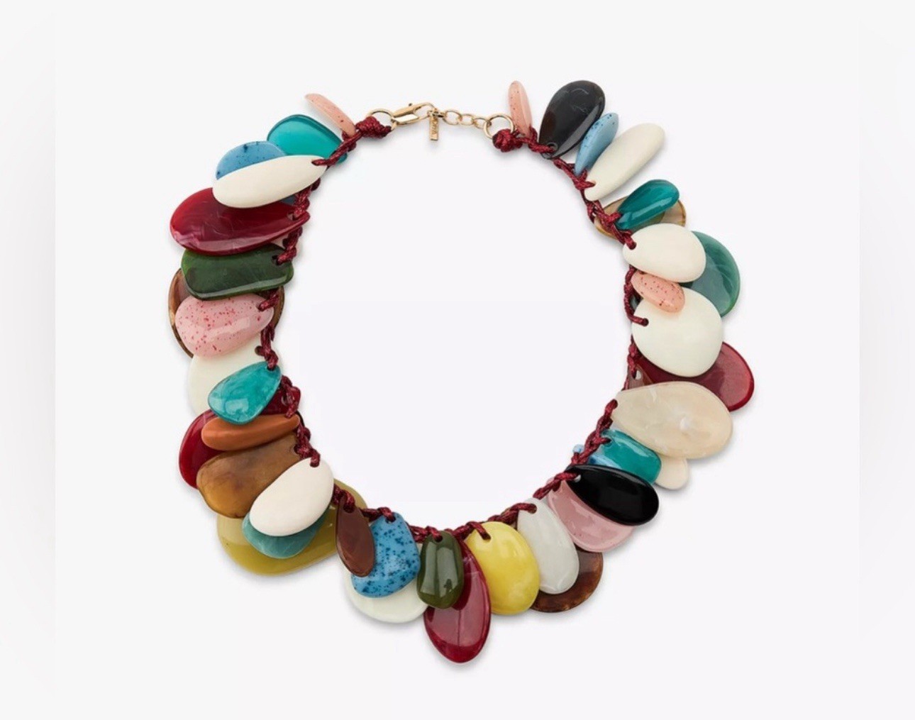NEW Zara Resin Piece Corded Necklace 4736/088/330