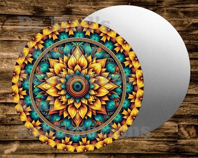 Blast of Sunflower Metal  Round Sign   Wreath Crafts & miniatures crafts