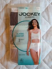 Jockey CLASSICS Comfort Briefs - 3 Pack, Size 6 M . NWT. 100 COTTON.