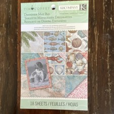 K&Company Tim Coffey 4x6 Mat Pad 18 Sheets Multicolor Nautical Beach Shells