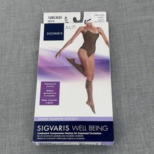 SIGVARIS 120N 15-20 mmHg COMPRESSION SHEER THIGH-HI CLOSED TOE NATURAL
