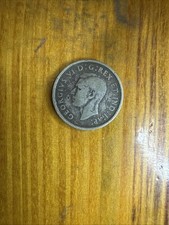 80% SILVER 1940  King George VI Canadian Quarter Coin Canada 25 Cents
