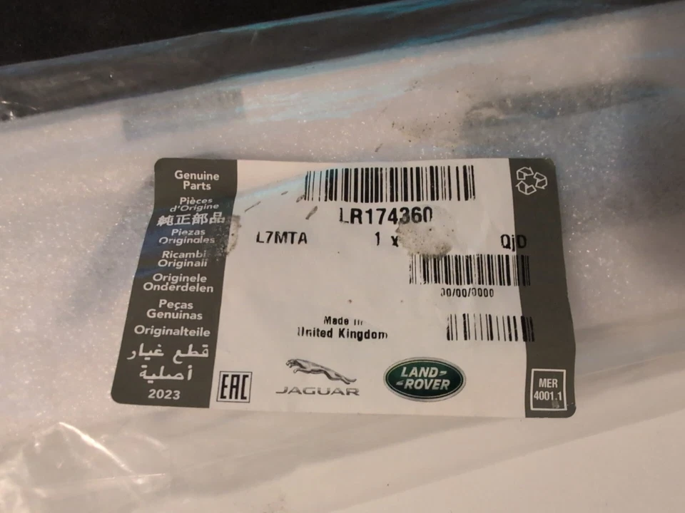Placa de identificación GENUINA NUEVA 2020-2023 Land/Range Rover Evoque LR174360 - SOLO ROVER Foto 3 de 4
