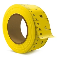 12 Inch Repeating Adhesive Measuring Tape – 13.9 Yards, 1” Wide, Dual Metric,...