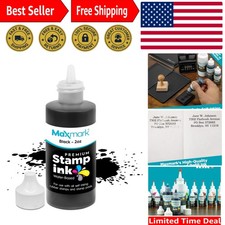 2 oz. Black Refill Ink for Self-Inking Stamps   Controlled Tip Bottle