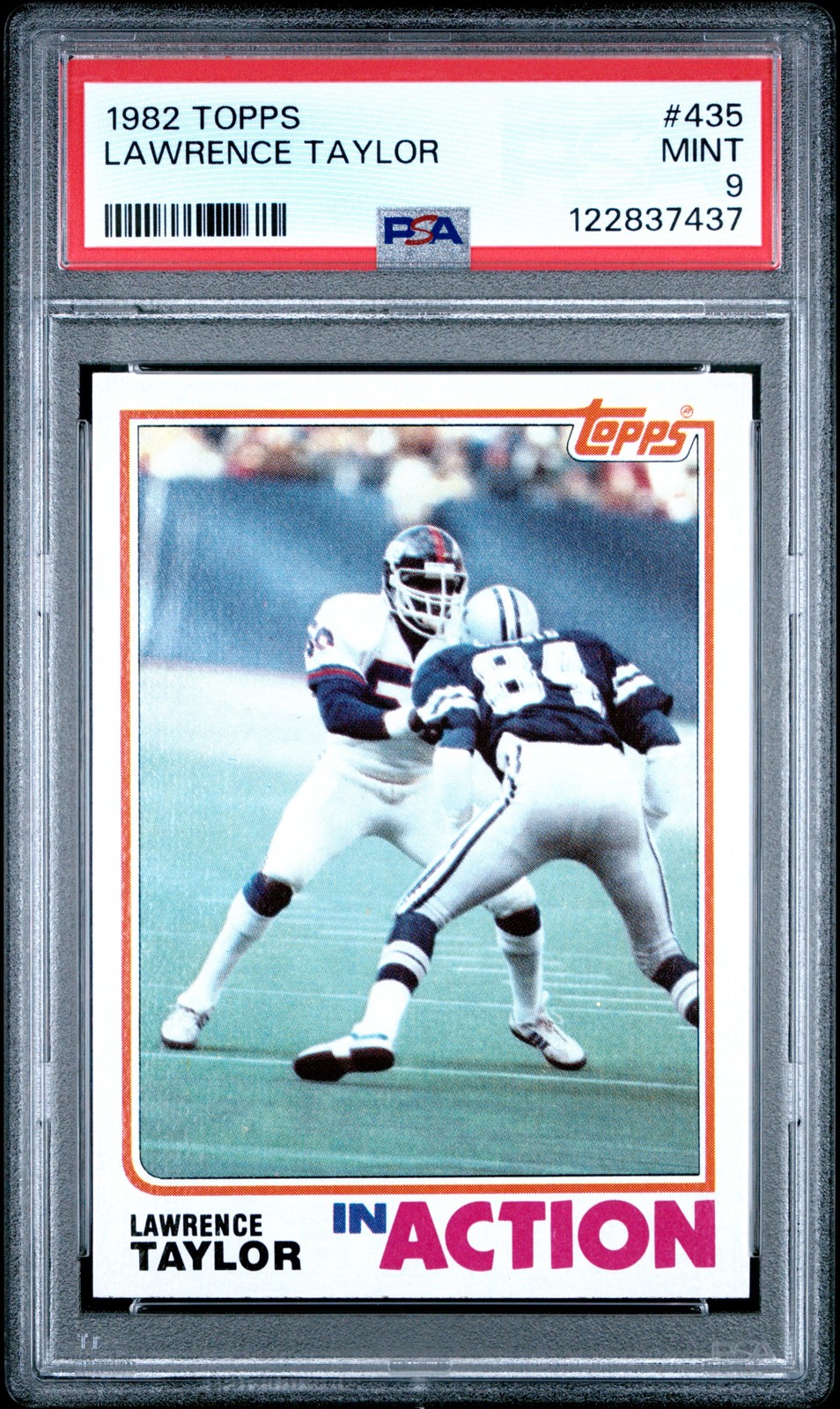 1982 TOPPS #435 LAWRENCE TAYLOR ROOKIE RC PSA 9