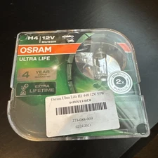 Genuine Osram H4 472 Ultra Life Dipped Low High Beam Halogen Headlight Bulb PAIR