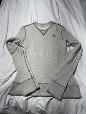 RARE VINTAGE 90s Abercrombie and Fitch Shirt Mens Medium Gray Muscle Moose Logo