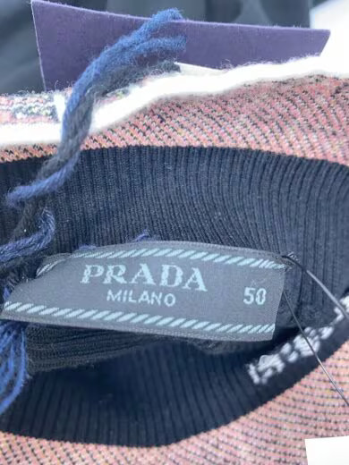 PRADA/Knit sweater (thin)/50/Cotton/Black/amas 2022 766// thumbnail 3