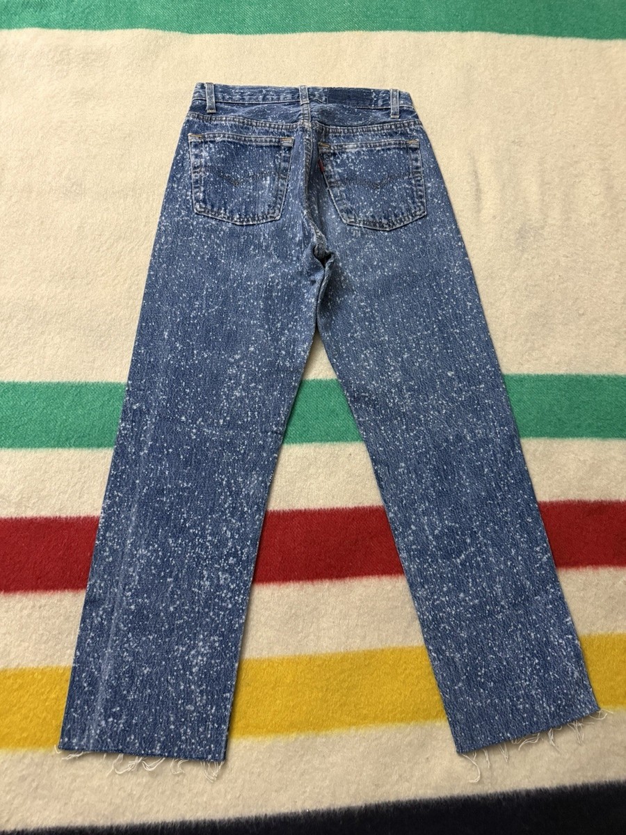 Vintage 80s Levi's 501 0129 Made USA Blue Galactic Galaxy