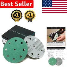 5-Inch Heavy-Duty 60 Grit Sanding Discs - Compatible with Random Orbital Sanders