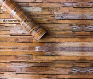 Tan Wood Sticky Back Plastic Self Adhesive Vinyl Fablon Feature