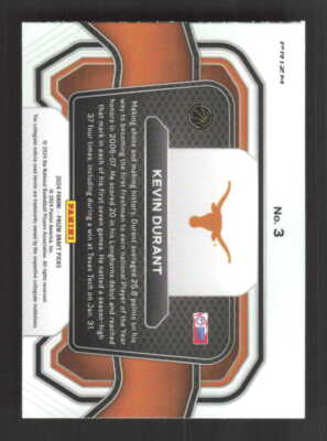 Kevin Durant 2024 Panini Prizm Draft Picks Campus Legends Silver