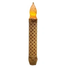 6" Red Star TIMER Taper Candle