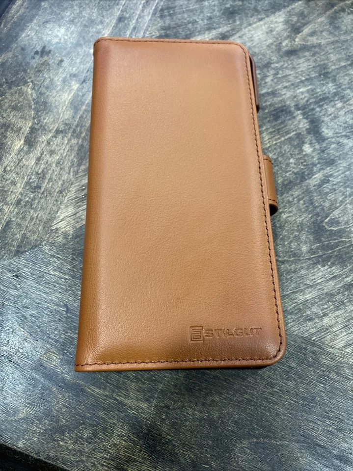 StilGut Genuine Leather Wallet Type Case Compatible with Fur Pixel 4 XL - Image 4 of 4
