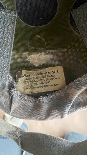USGI Warrior Helmet by SDS Used style 2415 nvg bracket MEDIUM 8470-01-523-0070 - Picture 3 of 7